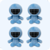 Bluudud Plush 4PCS